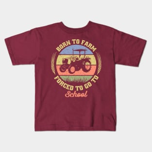 farmer,tractor,farm retro,gift,gifts Kids T-Shirt